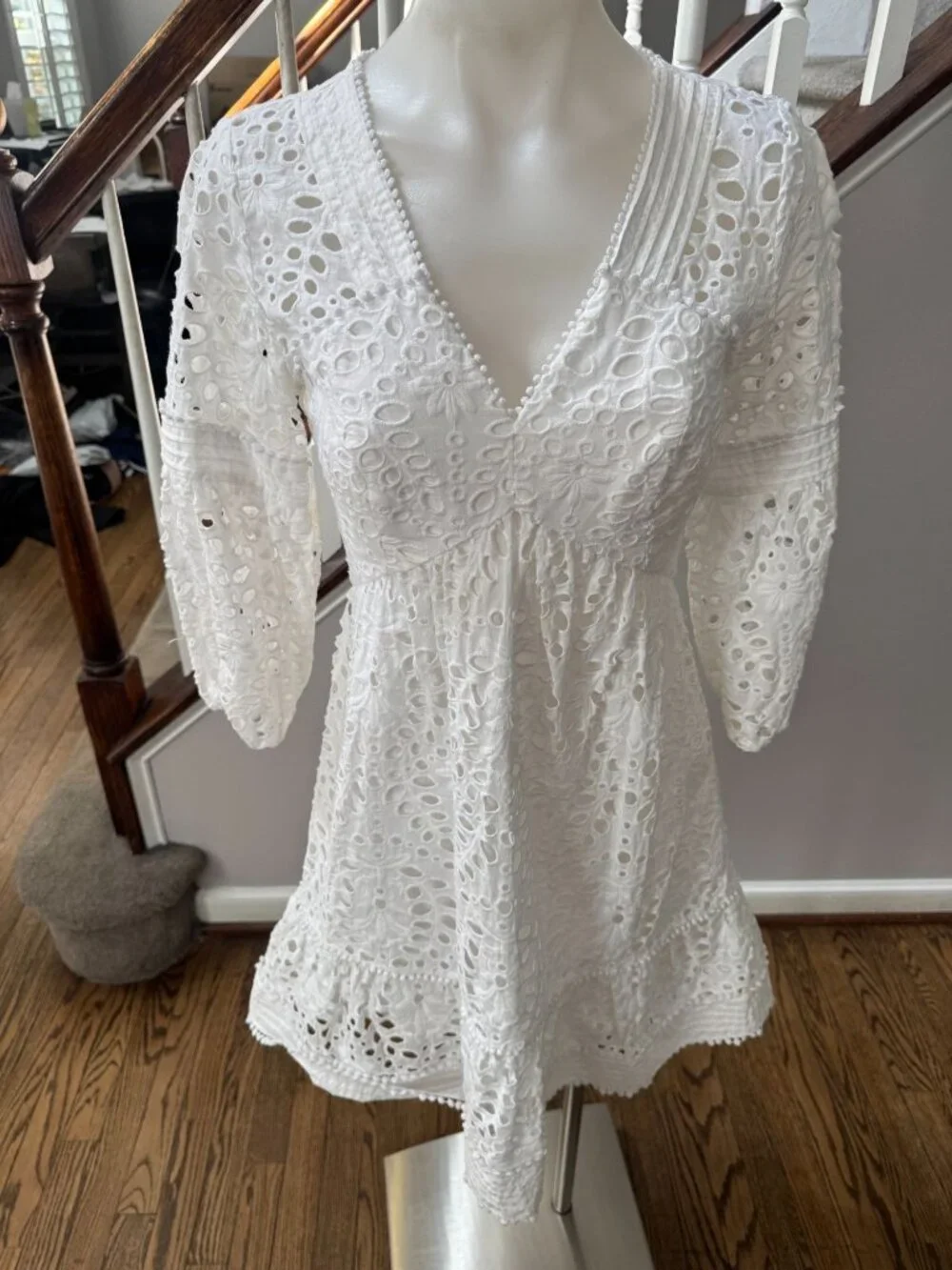 Lilly Pulitzer Lucinda Eyelet Mini Dress White Size 0 - Picture 4 of 4